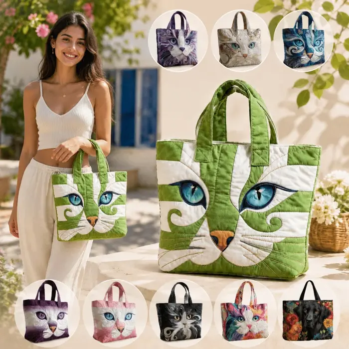 Sac fourre-tout matelassé vintage pour femmes