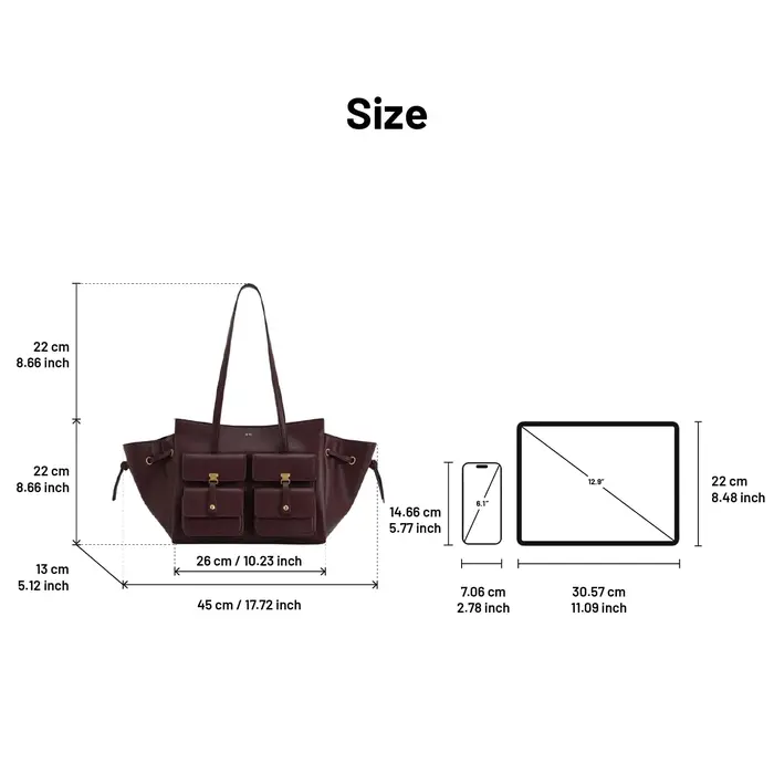 Sac fourre-tout de style motard en cuir végétalien JW Pei pour femme, grande capacité, sac à bandoul