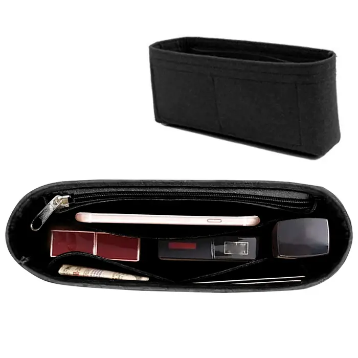 Insert organisateur de sac à main en feutre avec fermeture éclair – Pochette intérieure pour sacs à bandoulière