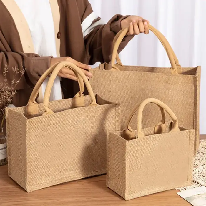 Sacs à main fourre-tout en lin vintage pour femmes