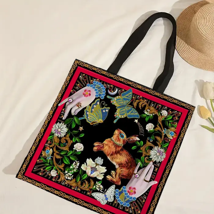 Sac fourre-tout en tissu de lin pour femmes