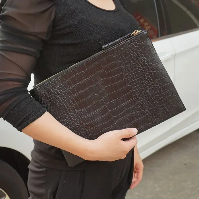 Sac à main et porte-monnaie en cuir PU souple pour femmes