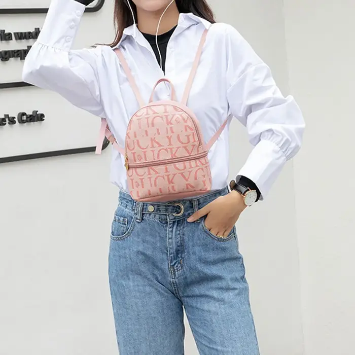 Mini sac à dos mode rétro sac à bandoulière petit mignon sac à main en cuir PU