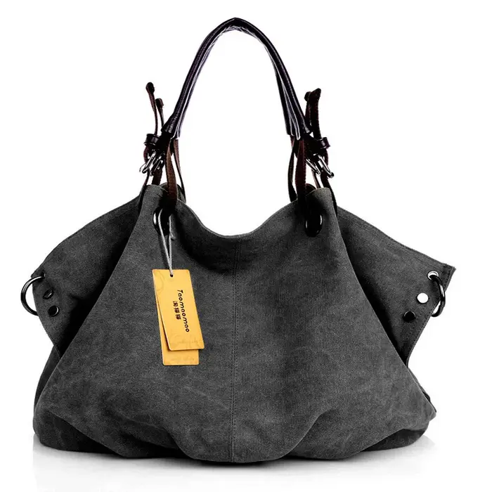 Sac messager en toile grande capacité pour femme, sac à bandoulière décontracté et élégant, sac four