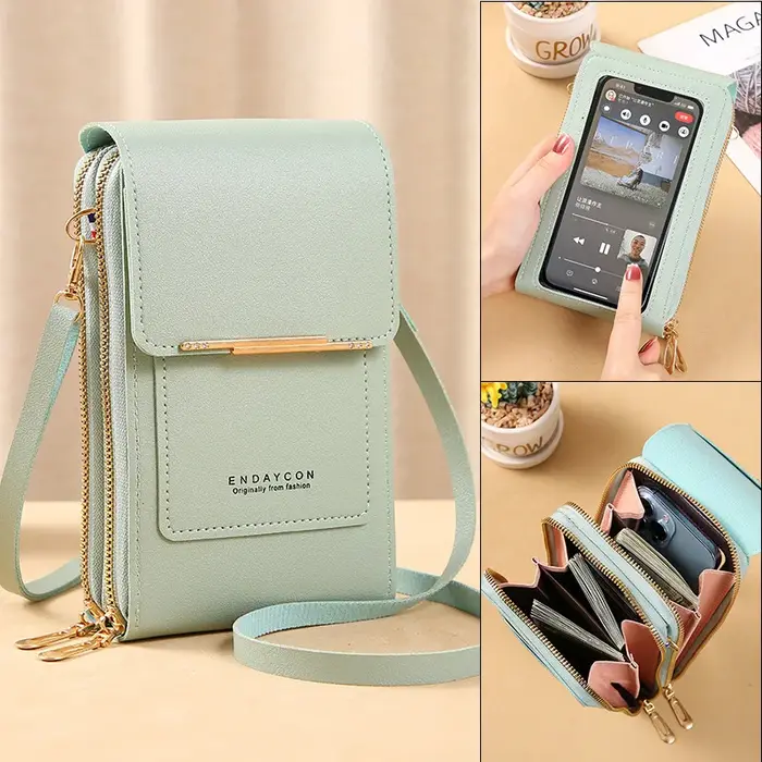 Sac à bandoulière en cuir souple pour femme