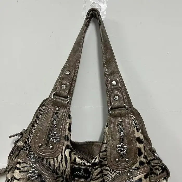 Sac à main pour femme Angel Kiss, grand sac à bandoulière pour femme, imprimé léopard, sac fourre-to