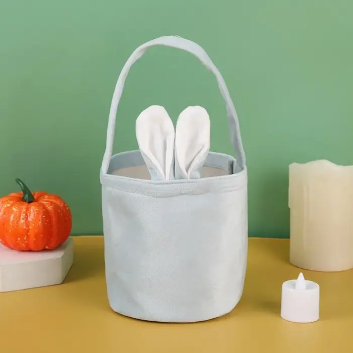 Sac fourre-tout simple en tissu avec oreilles de lapin de Pâques
