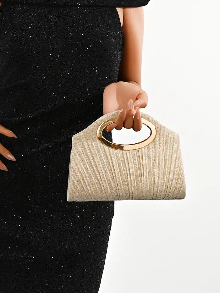 Sac de soirée pailleté avec plis