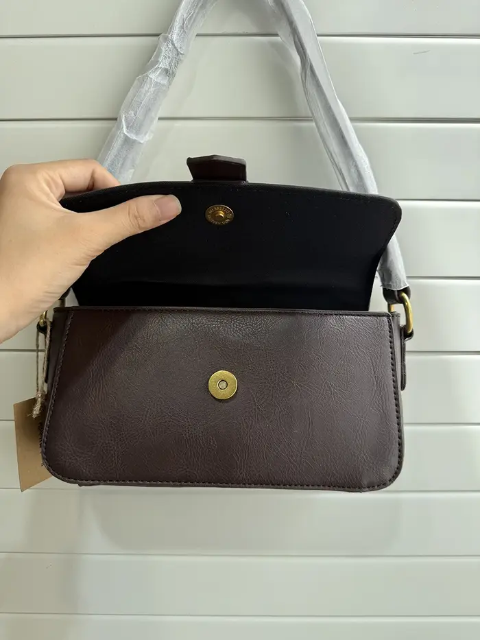 Sac à bandoulière marron en Pu pour femmes