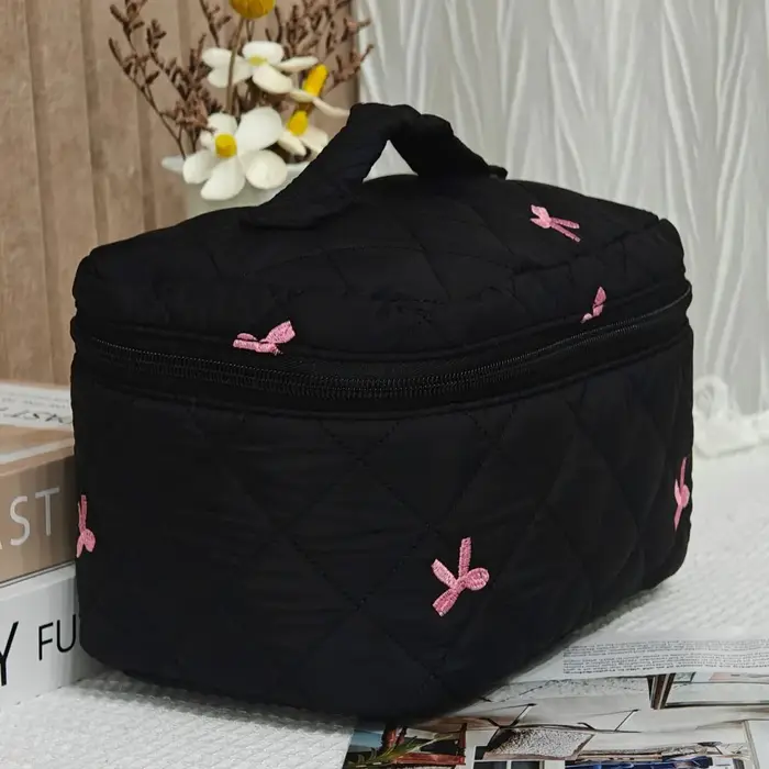 Trousse de maquillage Portable noire