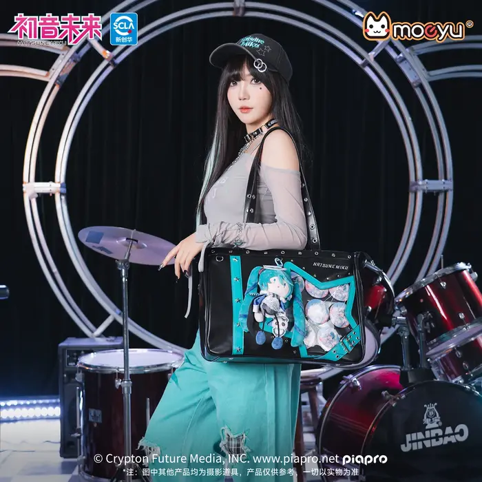 Sac à bandoulière Moeyu Hatsune Miku Rock Star Ita Bag pour femme
