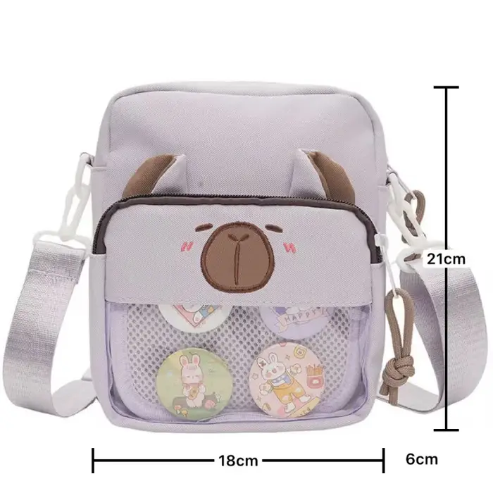 Sacs à bandoulière avec badge Capybara pour femme