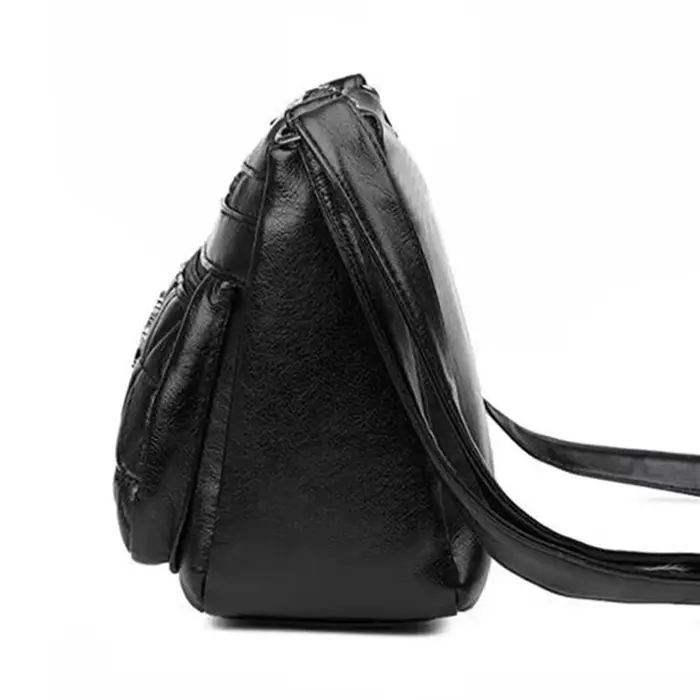 Sac à bandoulière en cuir souple pour hommes et femmes