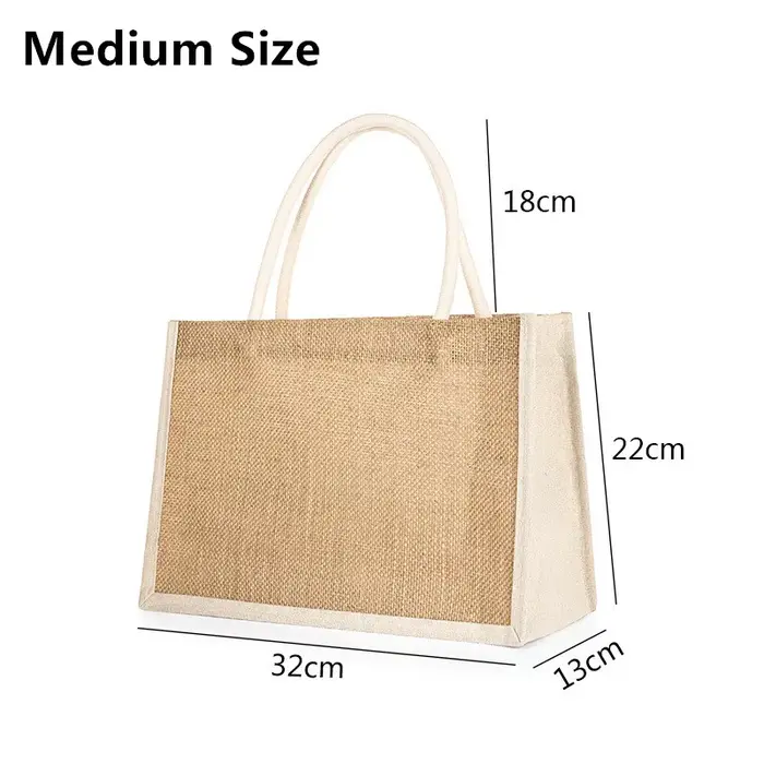 Sac fourre-tout en toile de jute personnalisé