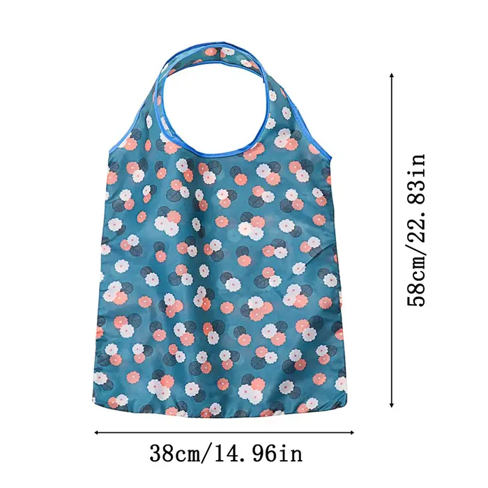 Sacs à provisions pliables de fleurs d'impression