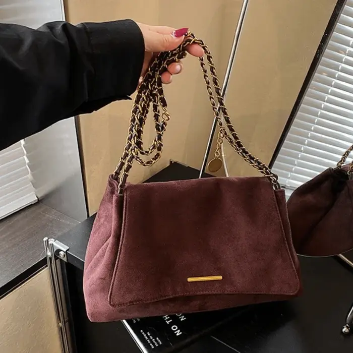 Sac fourre-tout en daim à une épaule