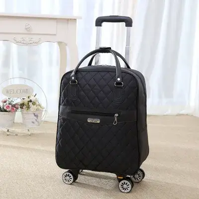 Sac de voyage à roulettes pour femme, Oxford, grande capacité, bagages à roulettes, valise