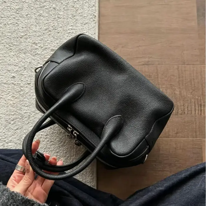 Sac Bowling Jaune Texture Litchi Printemps-Été 2026