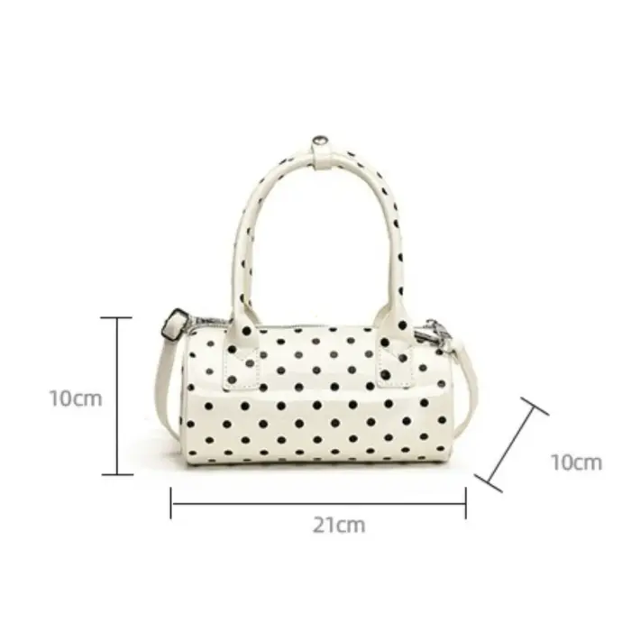 Sac à main en cuir PU à pois