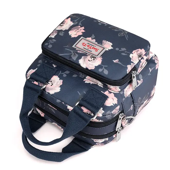 Sac à main en nylon à motif floral pour femmes