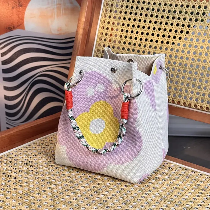 Sac fourre-tout tissé de grande capacité pour femmes