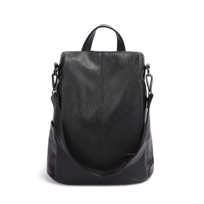 Sac à dos à bandoulière en cuir véritable pour femmes