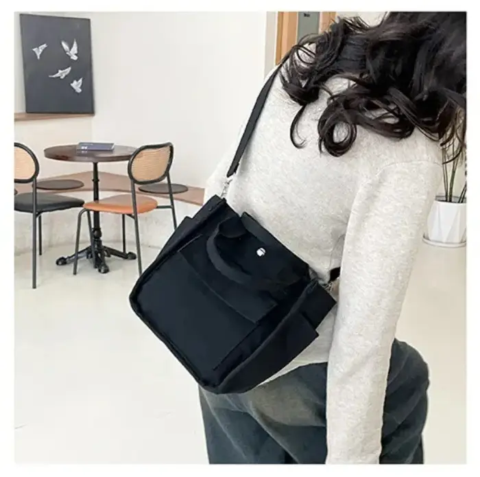 Sac fourre-tout en toile multi-poches