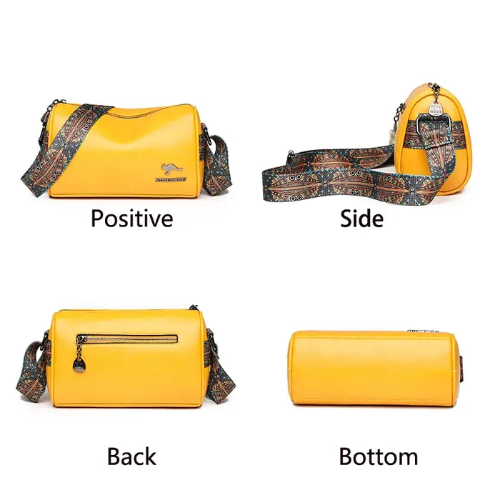 Sac à bandoulière en peau de mouton souple pour femme