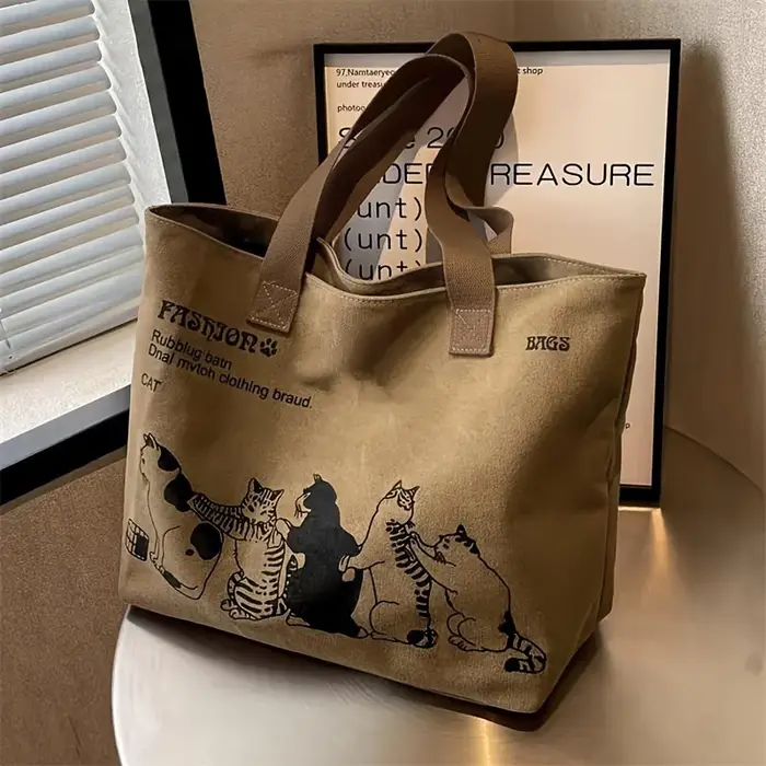 Sac fourre-tout en toile pour femmes