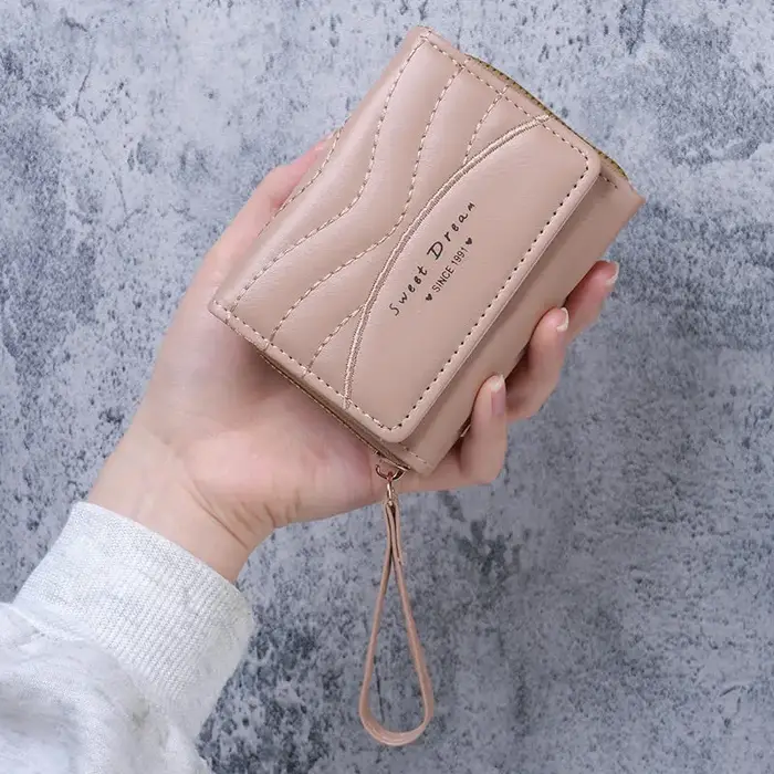 Nouveau style – Mini porte-monnaie pour femme en cuir PU avec fermeture éclair, porte-cartes multi-e