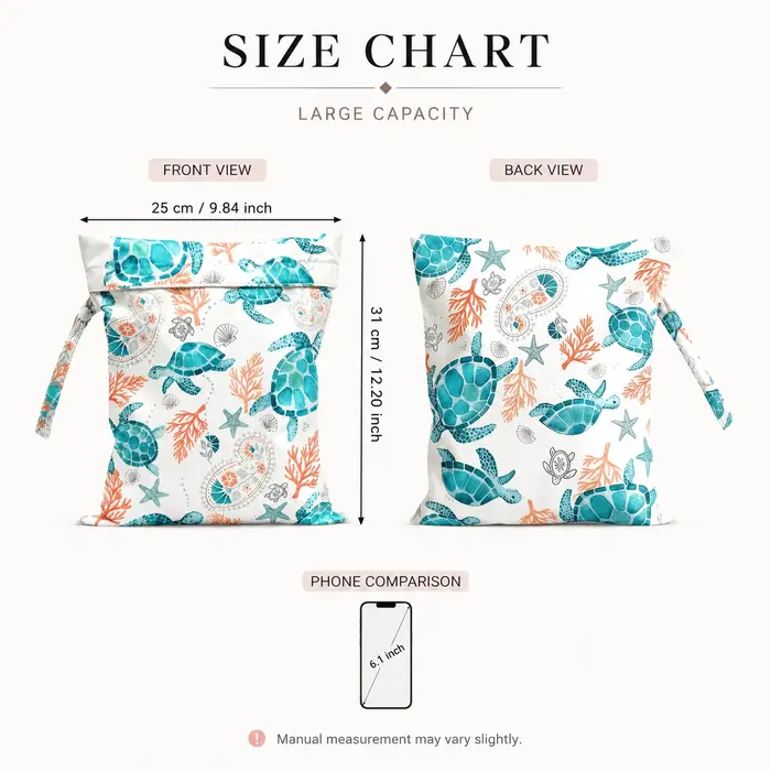 Sac étanche à imprimé tortue