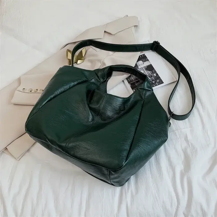 Vert Unique sacs à bandoulière femmes grand Design Shopper fourre-tout grande capacité Hobos Sac dame en cuir souple messager Sac à main Sac