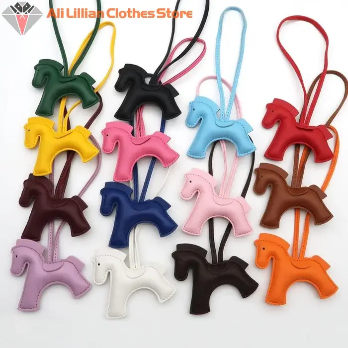 Mini pendentif poney en cuir PU pour femmes