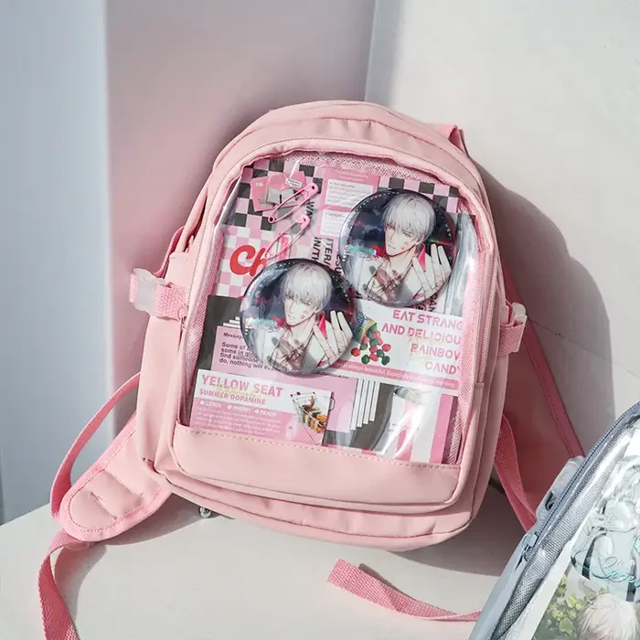 Y2K mignon Mini sac à dos femmes Kawaii Ita sac doux fille sac à dos Transparent bricolage personnalité affichage sac à dos Lolita sac à bandoulière