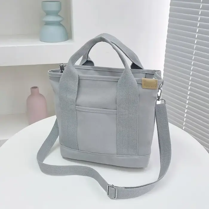Sac à bandoulière multi-poches de Style japonais, sac à main en toile à fermeture éclair, sac à Mess