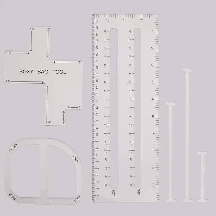 Modèles de fabrication de sacs Boxy, 4 pièces, modèle de sac transparent, modèles de Quilting en acr