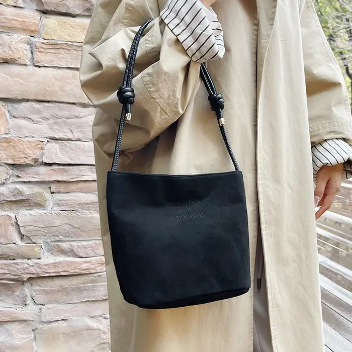 Sac seau en daim pour femmes