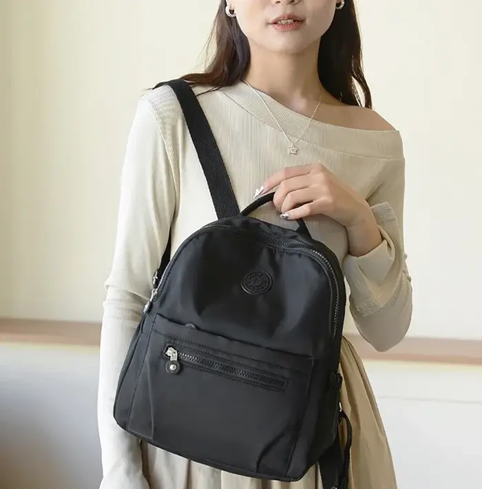 Coréen Nylon sac à dos femmes décontracté couleur unie petit cartable sac de voyage pour adolescent étudiant école sac à dos maman sac rюкзак