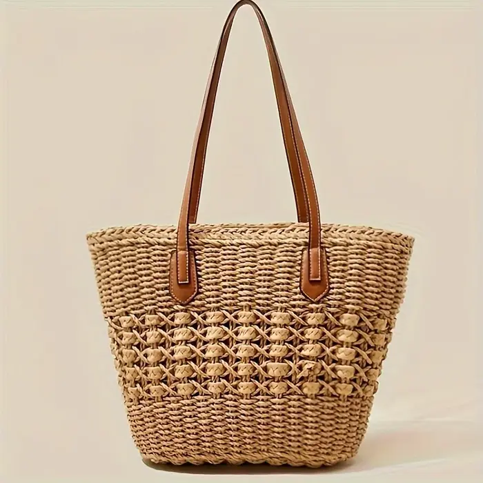 Nouveau bohême femmes sacs à bandoulière grande capacité été panier sac de paille pour les femmes vo