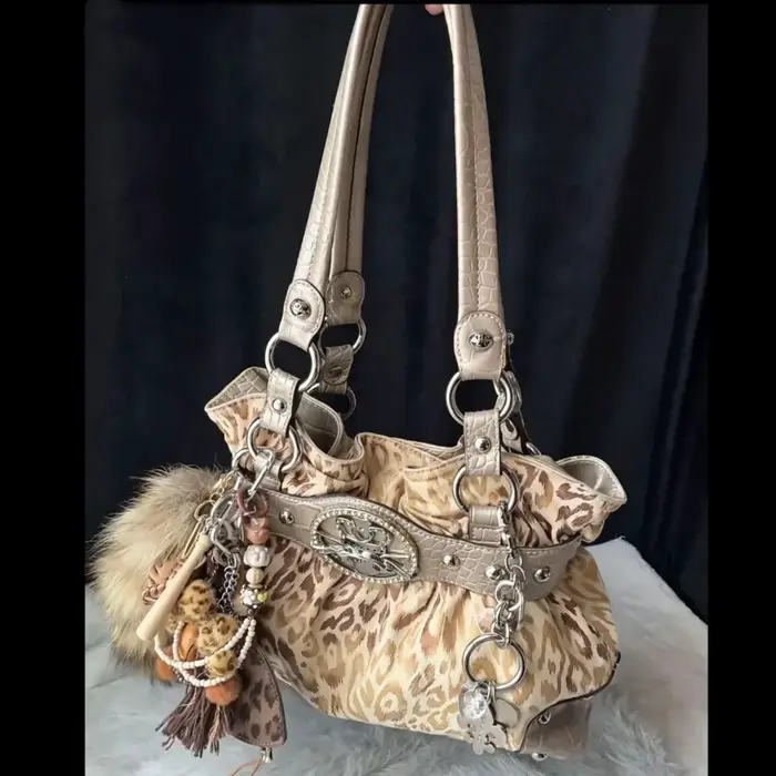 Sac à main et sac à bandoulière imprimé léopard, sac de créateur, Bolsos Mujer, sac à bandoulière rétro à grande capacité, sac à main pour femme