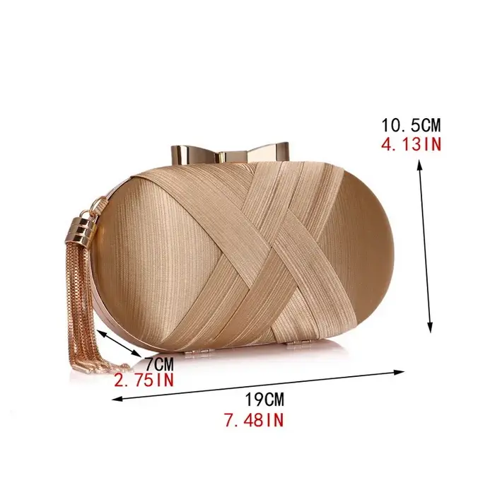 Pochette élégante pour femme avec pompon