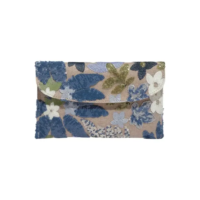 Pochette élégante style enveloppe avec broderie de sequins pour femme