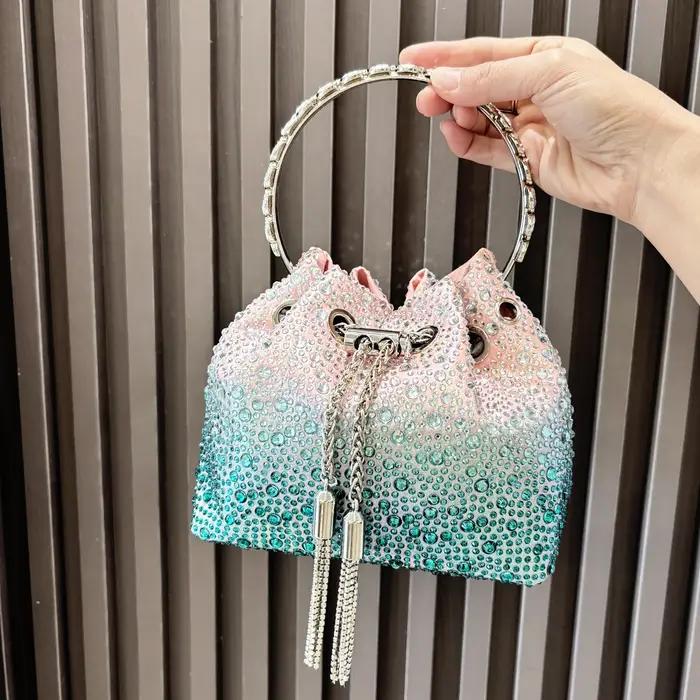 Poignée strass pochette de soirée sacs à main et sac