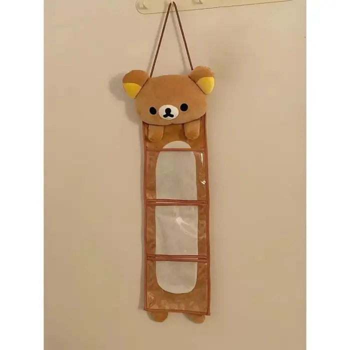 Kawaii Rilakkumas sac de rangement suspendu au mur dessin animé Rilakkumas ours porte sac suspendu g