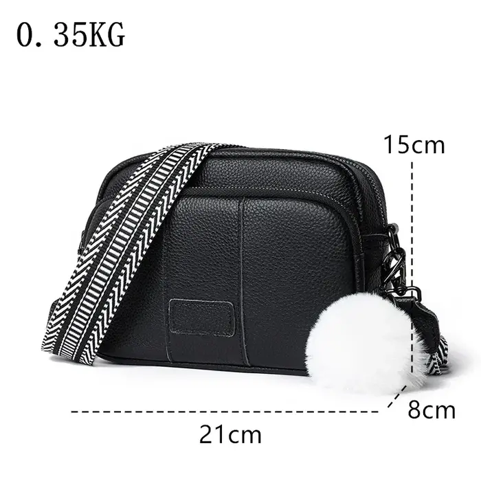 100% Sac de messager en cuir véritable femmes mode Style femme Sac à main avec large bandoulière de luxe ampoule de