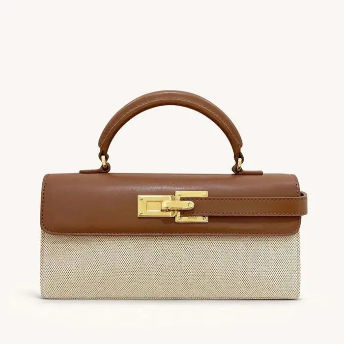 JW Pei petit carré Niche Sac à main bandoulière Mini Melad tissé Sac poignée supérieure sacs