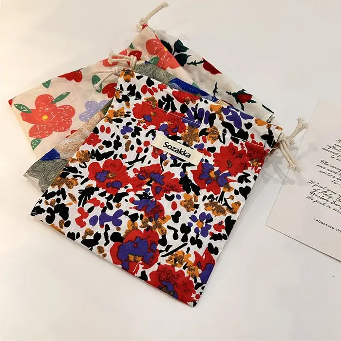 Pochette de maquillage à cordon pour femmes et filles