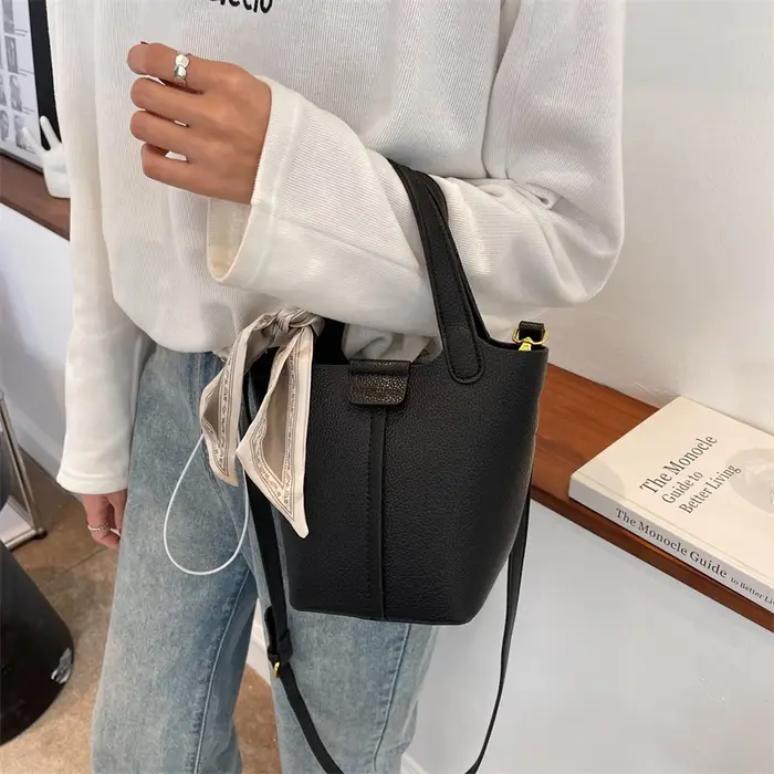 Sac à bandoulière en cuir PU design vert pour femme