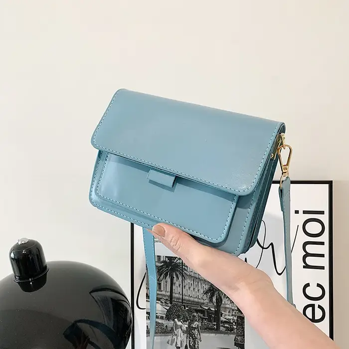 Petit sac à main de luxe en cuir PU pour femmes, petit sac à main de bonne qualité, couleur unie quo