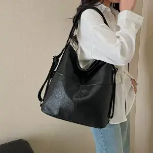 Sac à main vintage en cuir pour femme, sac bandoulière de luxe de créateur, grande capacité, unique,